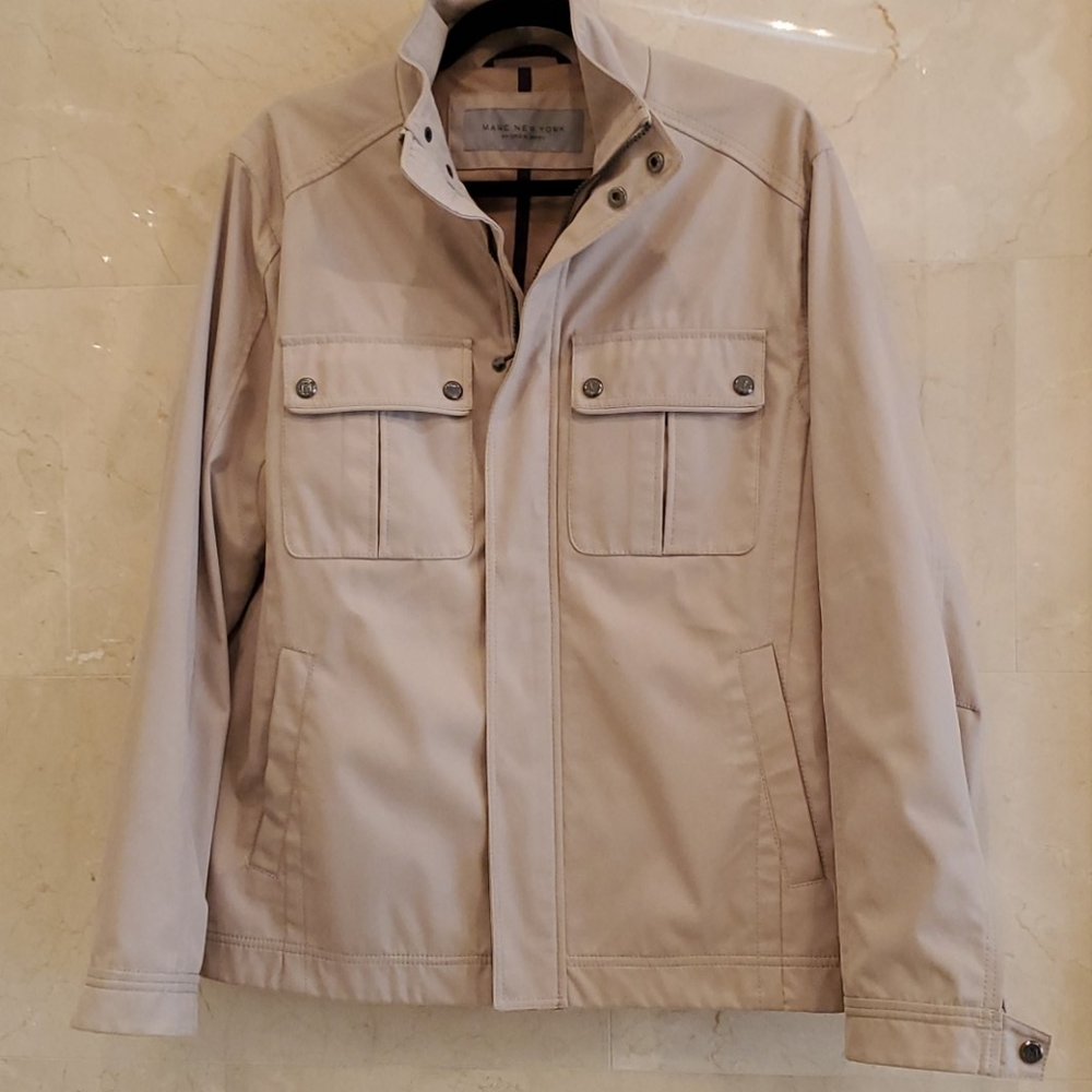 BRAND NEW ANDREW MARC MEN'S BEIGE KHAKI JACKET